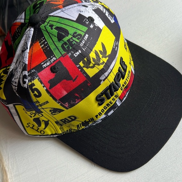 NWT Staple Pigeon black Hat unisex logo adjustable multicolor - Picture 7 of 11